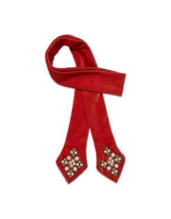 Ella 2-Ways StoleSolid Orange in Velvet