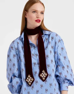 Ella 2-Ways StoleSolid Red in Velvet