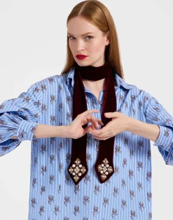 Ella 2-Ways StoleSolid Red in Velvet