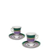 Espresso Cup & Saucer Set of 2Rainbow Viola in Porcelain