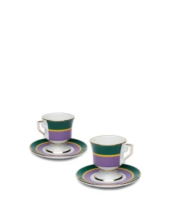 Espresso Cup & Saucer Set of 2Rainbow Viola in Porcelain