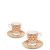 Espresso Cup & Saucer Set of 2Cubi Oro in Porcelain