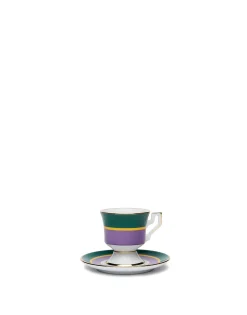 Espresso Cup & Saucer Set of 2Rainbow Viola in Porcelain