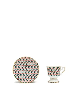 Espresso Cup & Saucer Set of 2Cubi Lilla in Porcelain