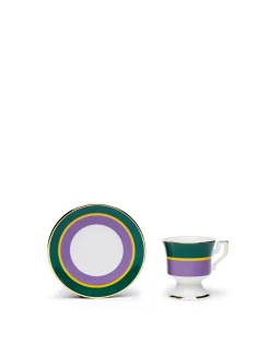 Espresso Cup & Saucer Set of 2Rainbow Viola in Porcelain