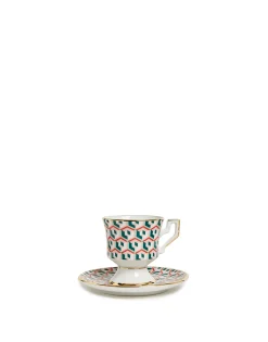 Espresso Cup & Saucer Set of 2Cubi Lilla in Porcelain