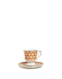 Espresso Cup & Saucer Set of 2Cubi Oro in Porcelain
