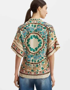 Estelle BlouseEve Ecru in Crepe De Chine