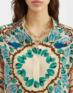 Estelle BlouseEve Ecru in Crepe De Chine