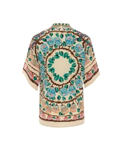 Estelle BlouseEve Ecru in Crepe De Chine