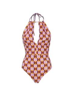 Esther SwimsuitMezzaluna Orange in Lycra