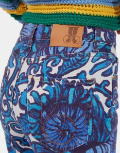 Fancy Crop Jeans (With Feathers)Anemone in Denim