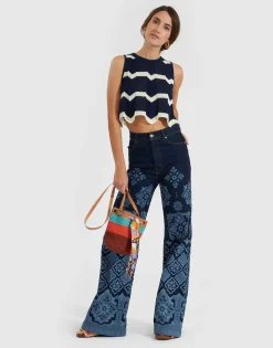 Flare JeansPartenope Navy in Denim