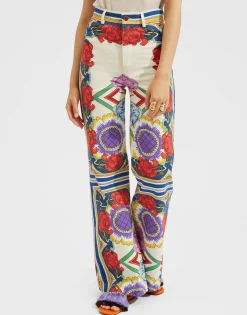 Flare JeansTaormina Plac&eacute;e Rust in Denim