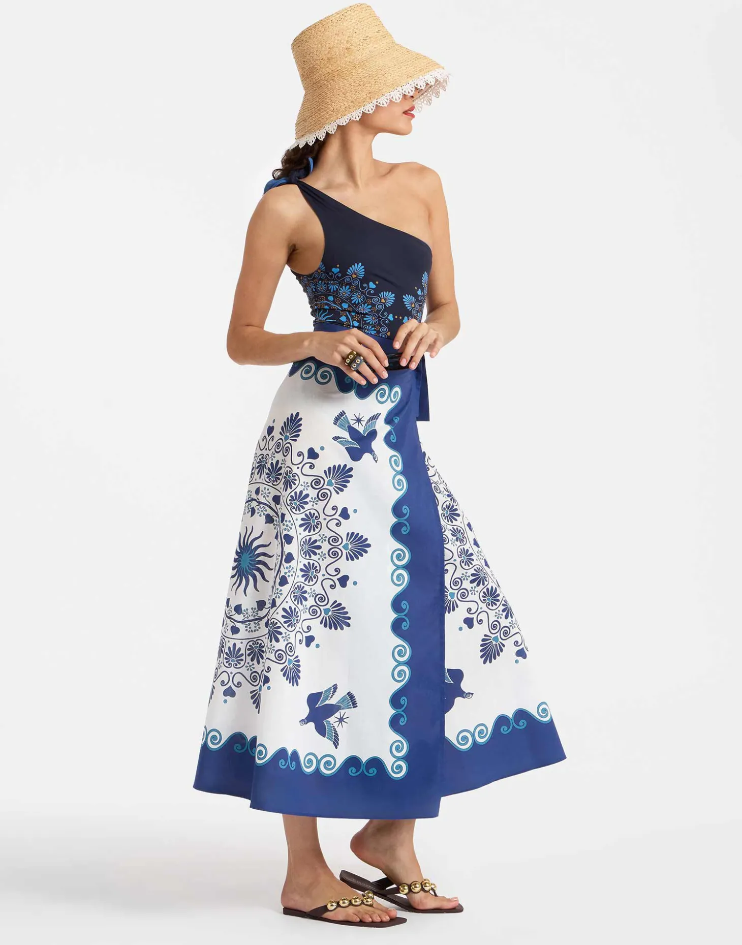 Flipper SkirtOlympus Placée Cream in Cotton Voile