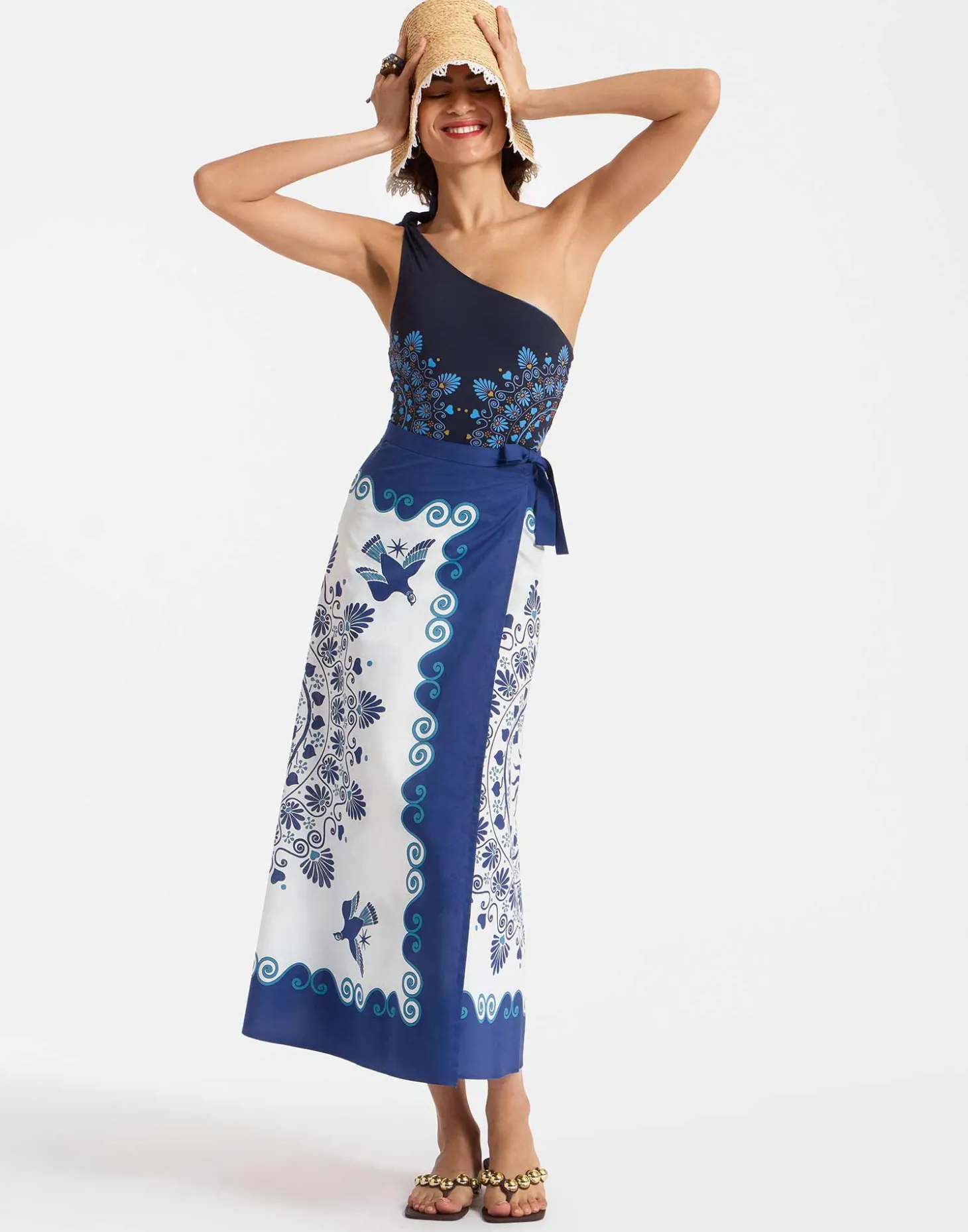 Flipper SkirtOlympus Placée Cream in Cotton Voile