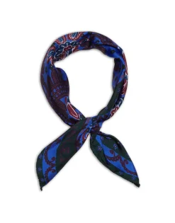 Folky Hearts Foulard (45X45)Folky Hearts Blue in Silk