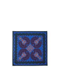 Folky Hearts Foulard (45X45)Folky Hearts Blue in Silk