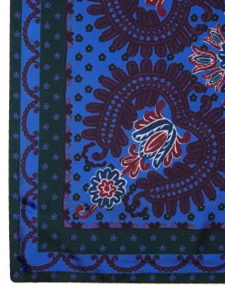 Folky Hearts Foulard (45X45)Folky Hearts Blue in Silk