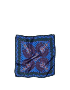 Folky Hearts Foulard (45X45)Folky Hearts Blue in Silk