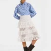 Footloose Lacey SkirtWhite in Cotton Lace