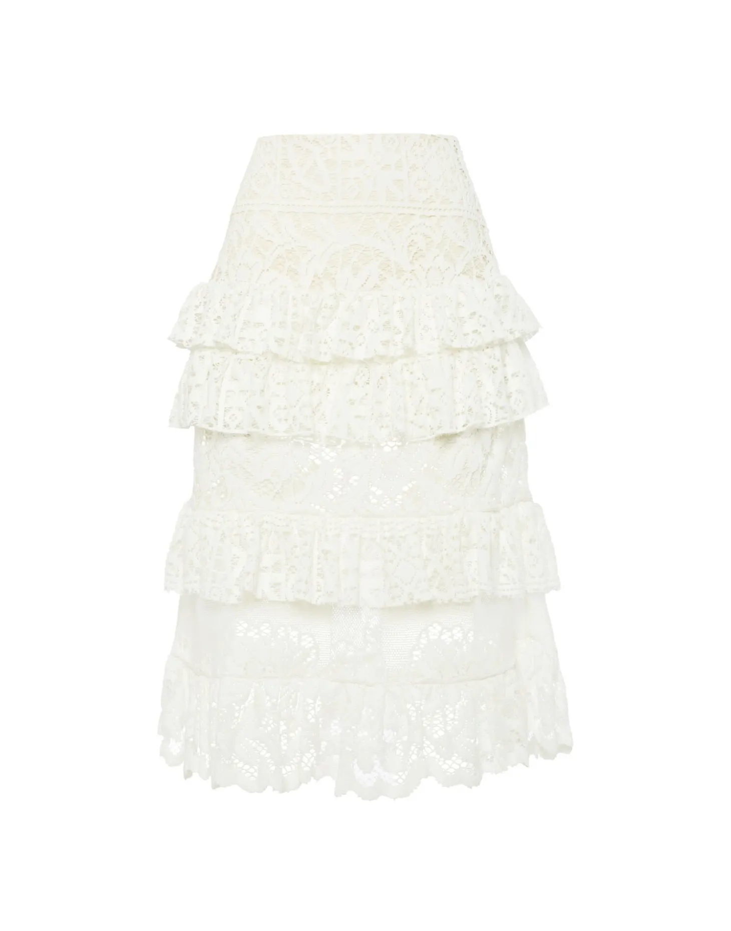 Footloose Lacey SkirtWhite in Cotton Lace