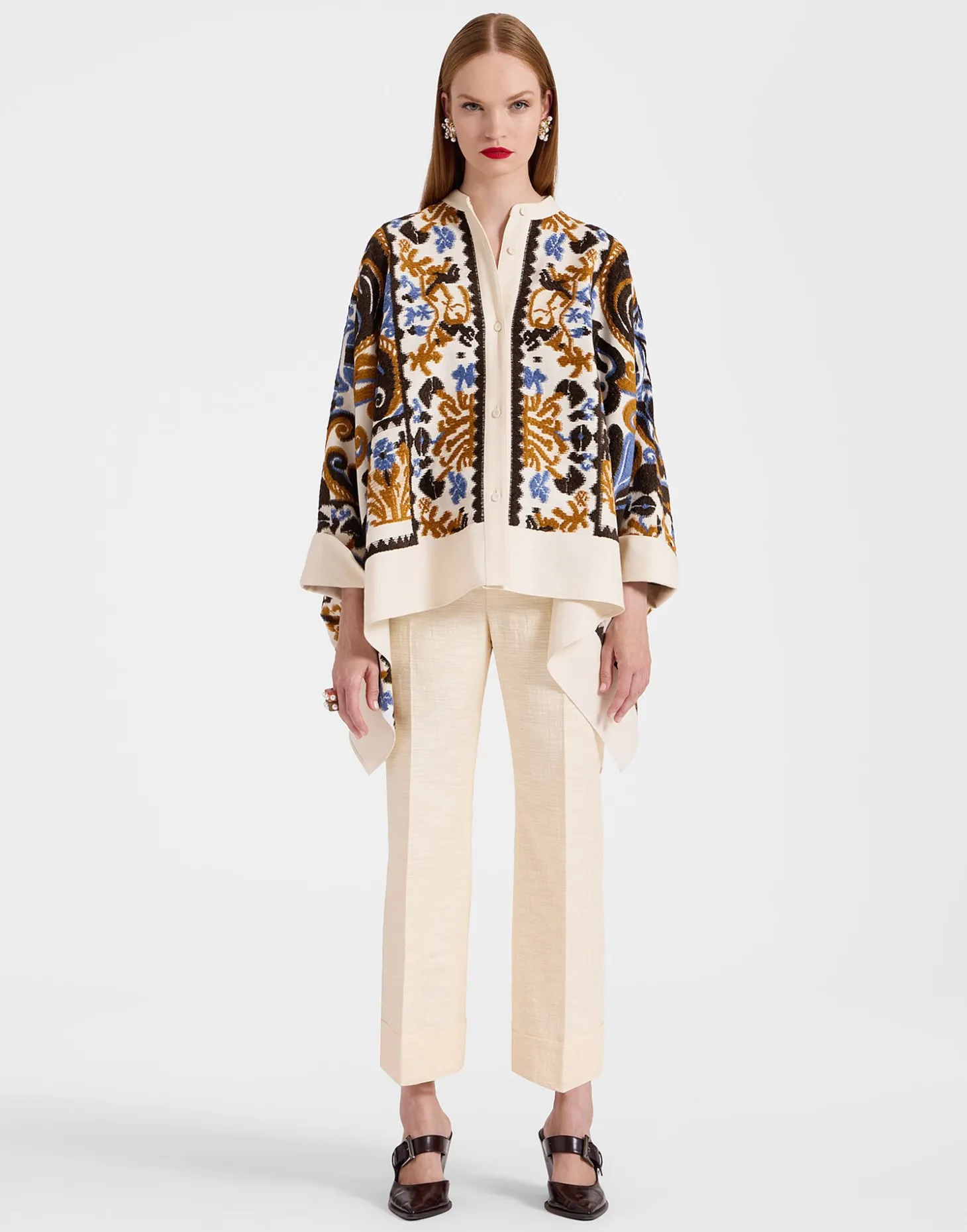 Foulard JacketCorsini Cream in Jacquard