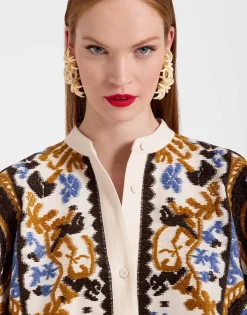 Foulard JacketCorsini Cream in Jacquard