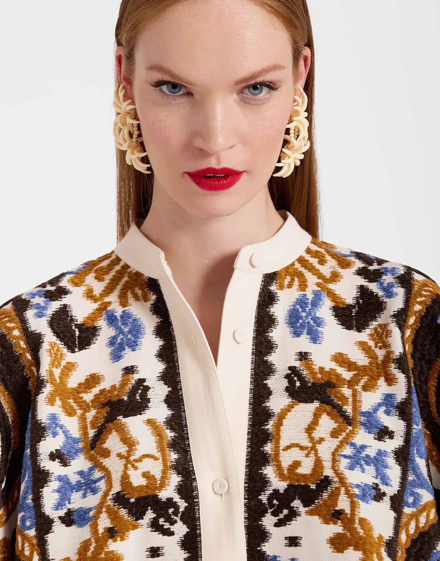 Foulard JacketCorsini Cream in Jacquard