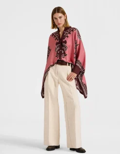 Foulard ShirtOltrarno Placée Pink in Silk Twill