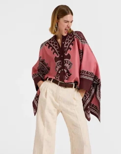 Foulard ShirtOltrarno Placée Pink in Silk Twill