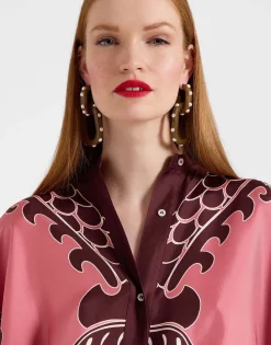 Foulard ShirtOltrarno Placée Pink in Silk Twill