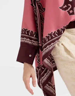 Foulard ShirtOltrarno Placée Pink in Silk Twill