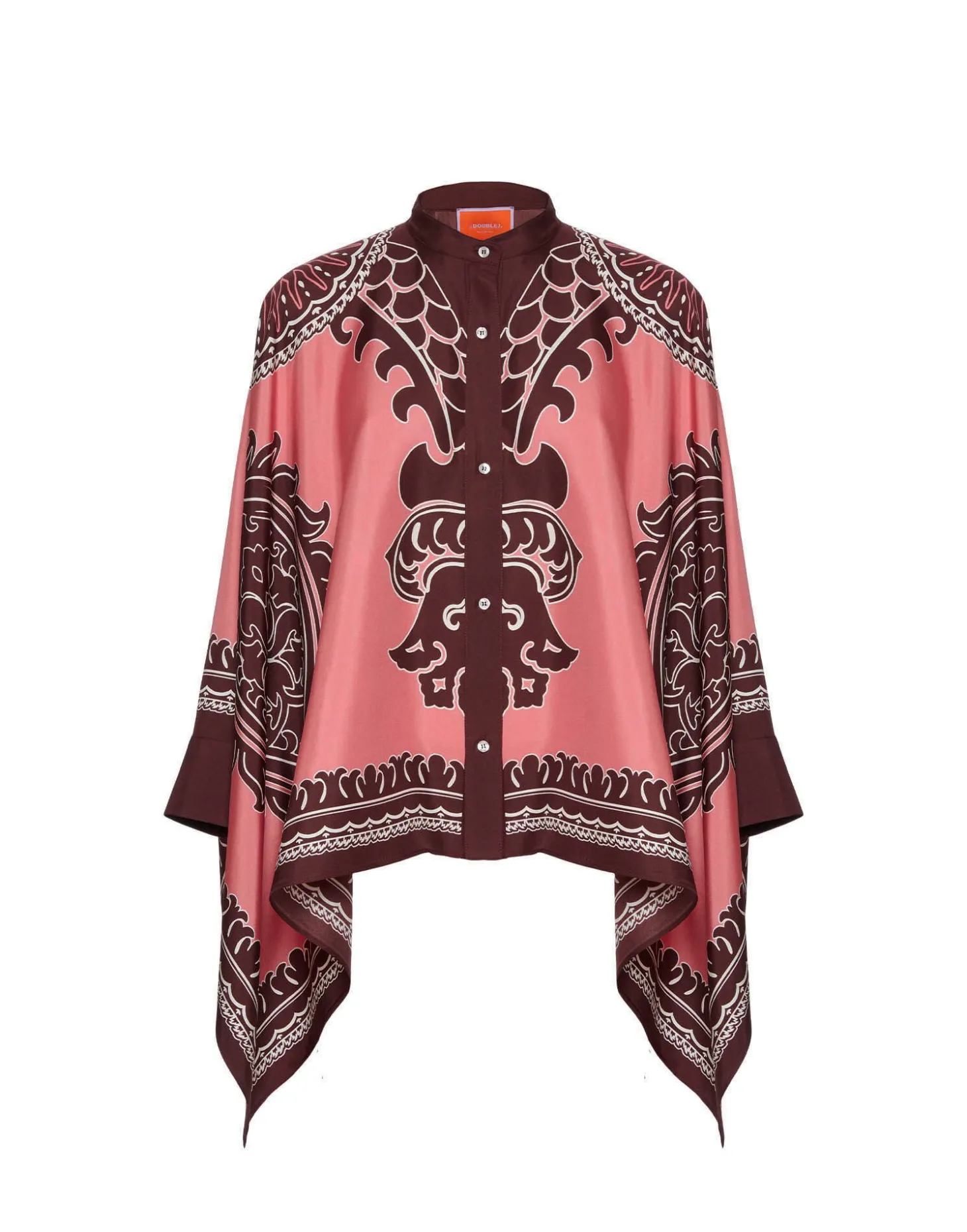 Foulard ShirtOltrarno Placée Pink in Silk Twill