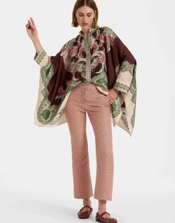 Foulard ShirtPortal Plac&eacute;e Brown in Silk Twill