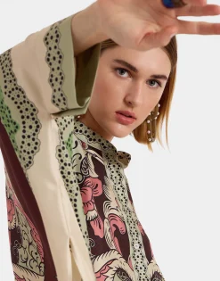 Foulard ShirtPortal Placée Brown in Silk Twill