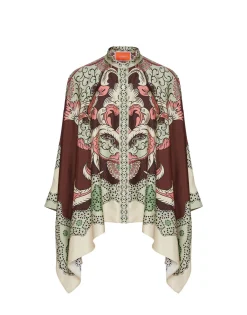 Foulard ShirtPortal Plac&eacute;e Brown in Silk Twill