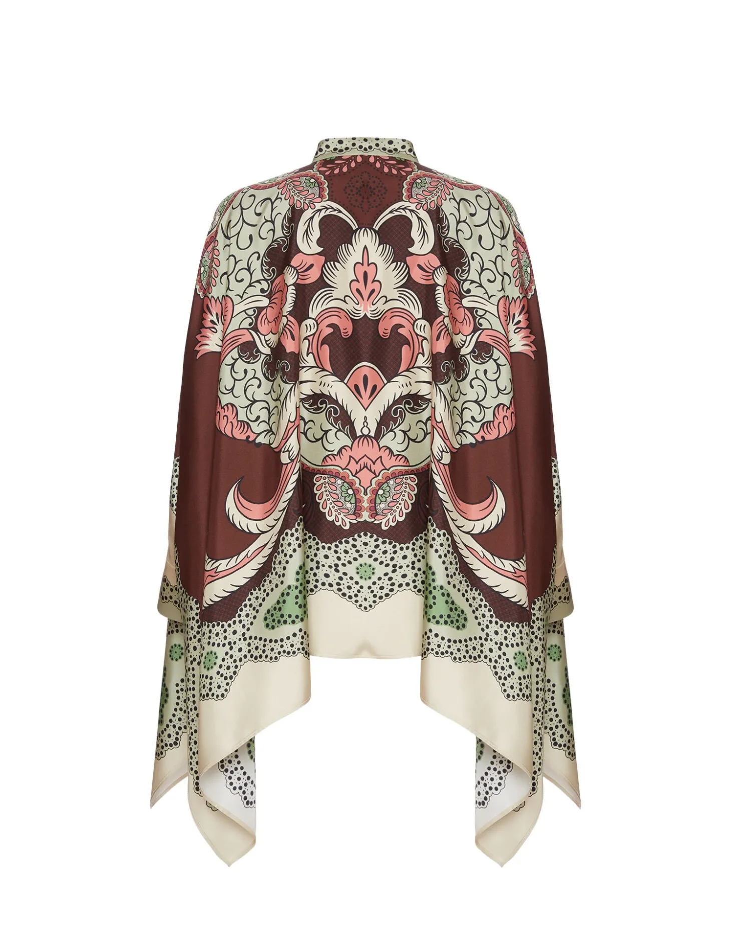 Foulard ShirtPortal Placée Brown in Silk Twill