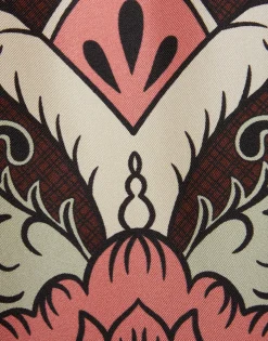 Foulard ShirtPortal Plac&eacute;e Brown in Silk Twill