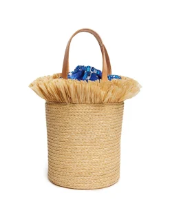 Fringe SecchielloSolid Light Beige in Raffia Spagna