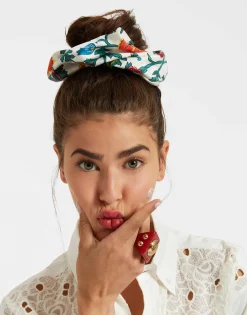 Giga ScrunchieDragonflower Mini Multicolor in Silk Twill