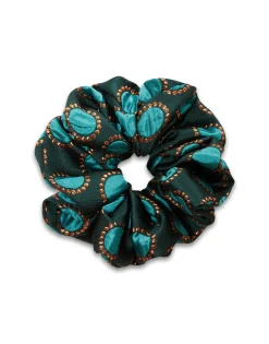 Giga ScrunchieWinter Sun Emerald in Jacquard