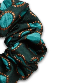 Giga ScrunchieWinter Sun Emerald in Jacquard