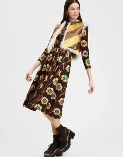 Glam Reversibile Gilet IntarsiaBronze in Faux Python