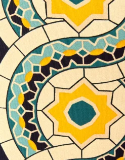 Goddess TopMudejar Plac&eacute;e Blue in Supreme Lycra