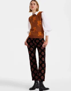 Gryphos GiletBrown in Fleece Jacquard