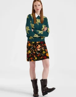 Gryphos SweaterDark Green in Fleece Jacquard