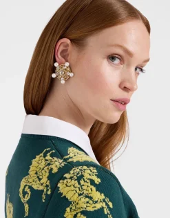 Gryphos SweaterDark Green in Fleece Jacquard