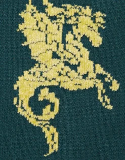 Gryphos SweaterDark Green in Fleece Jacquard