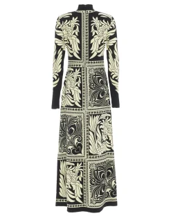 Halle DressMix Tiles Plac&eacute;e Black in Envers Satin